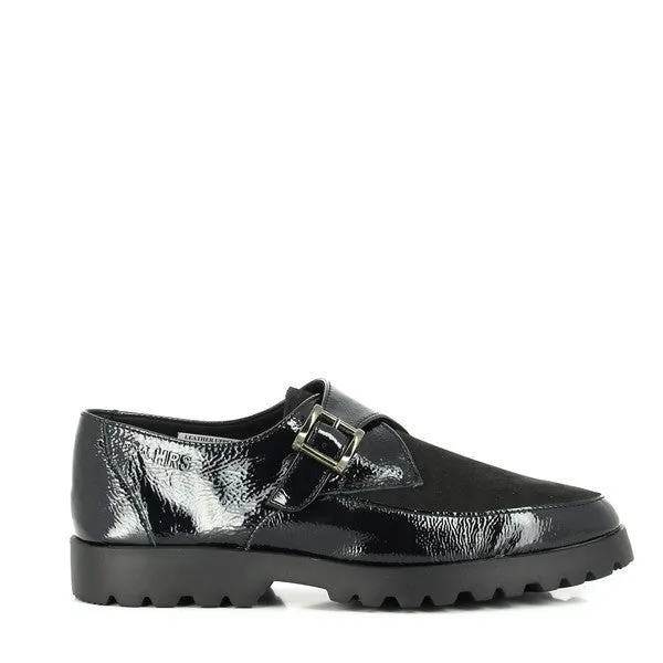24 Hrs 23393 Black Monk Shoes