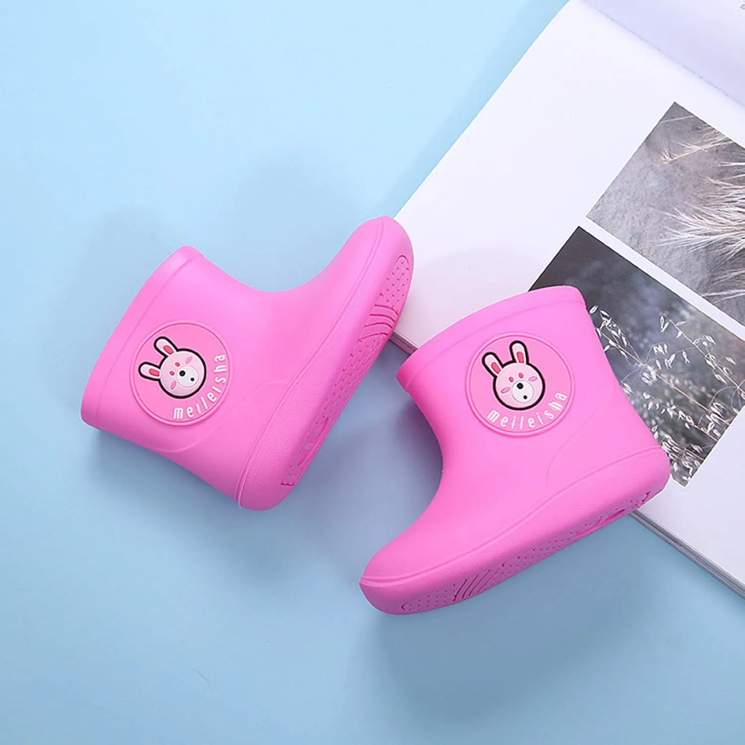 Baby Boys Girls Rain Shoes Boots Toddler Little Kid Cartoon Rubber Waterproof Rain Shoes Rain Boots