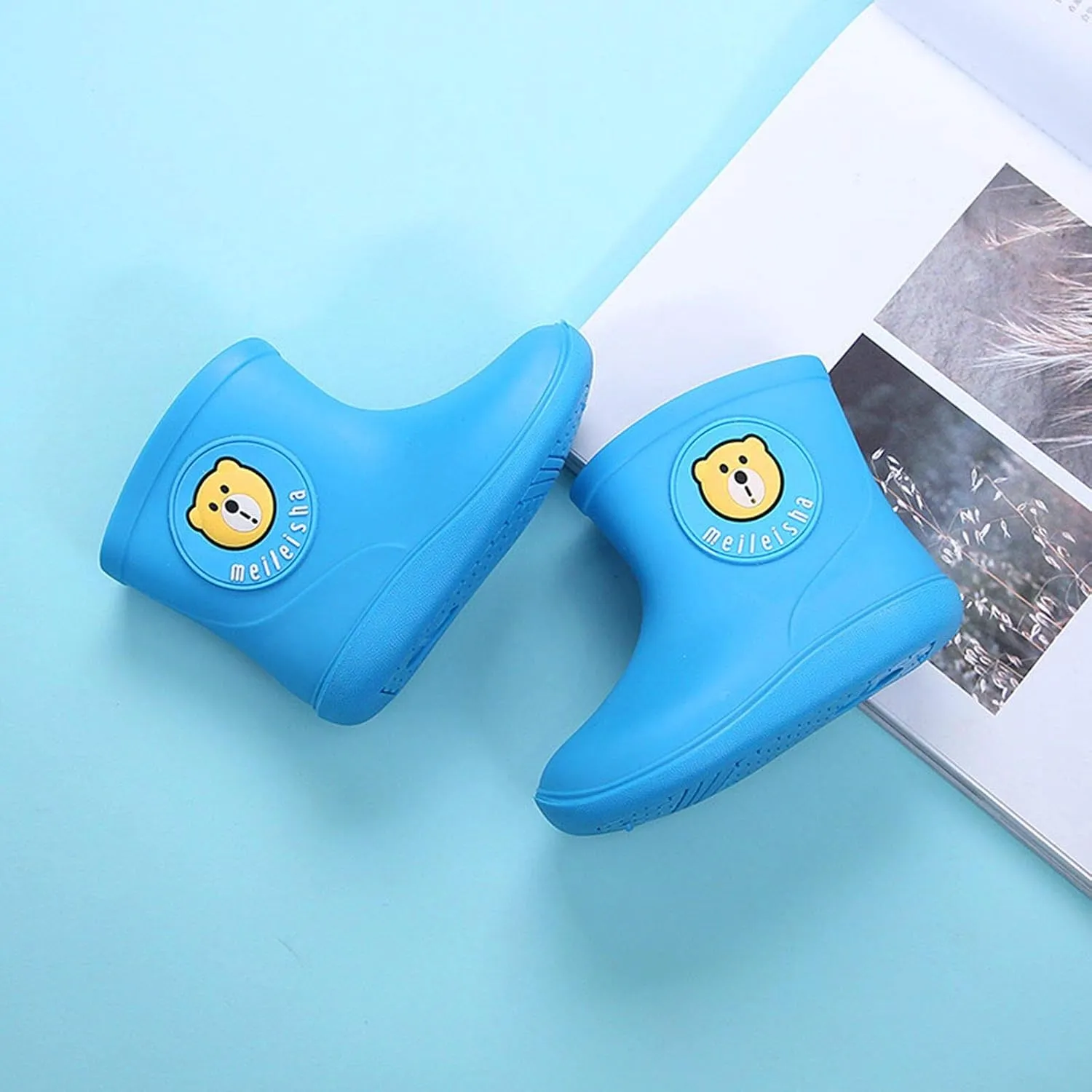 Baby Boys Girls Rain Shoes Boots Toddler Little Kid Cartoon Rubber Waterproof Rain Shoes Rain Boots