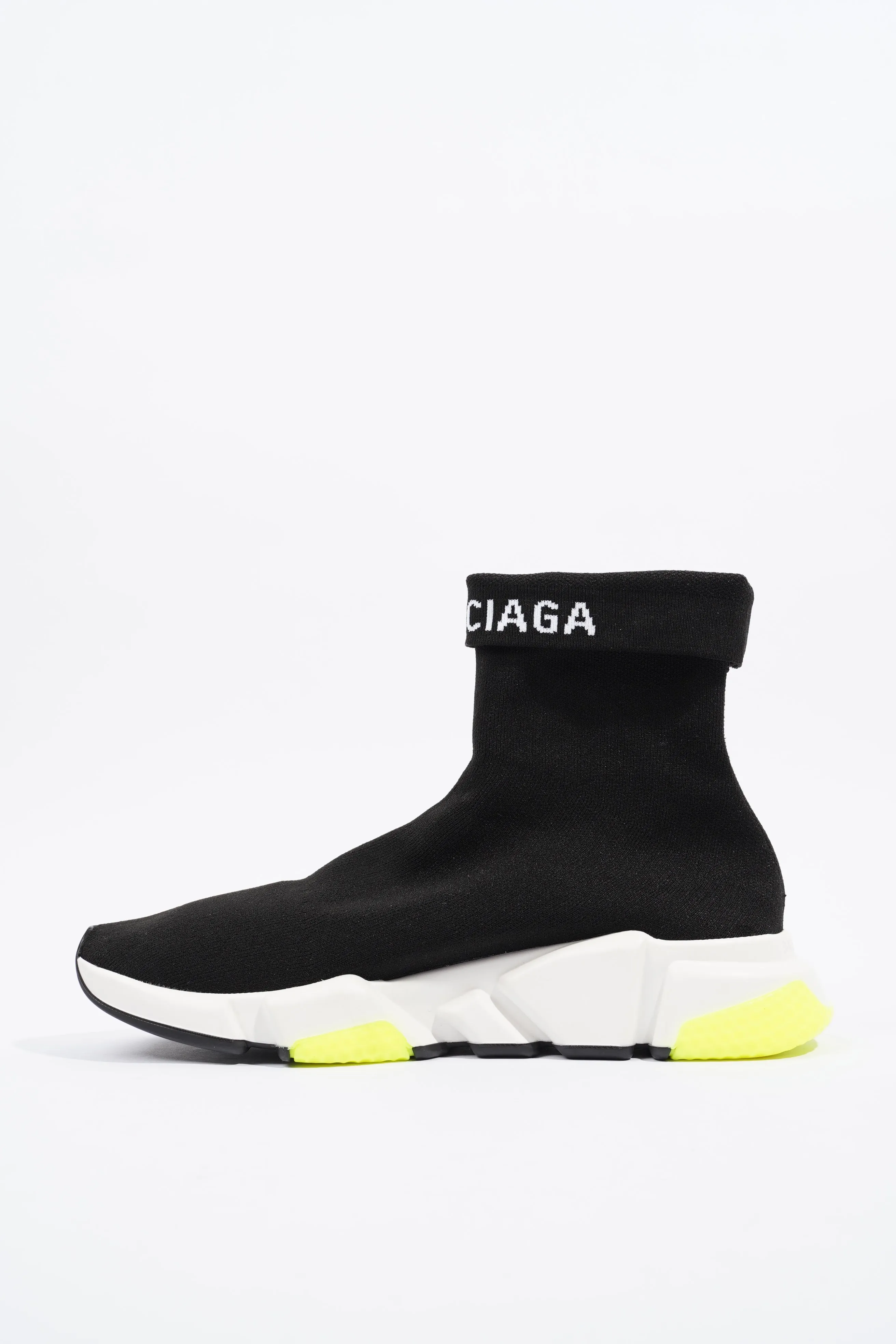 Balenciaga Mens Speed Black / White / Yellow EU 41 / UK 7