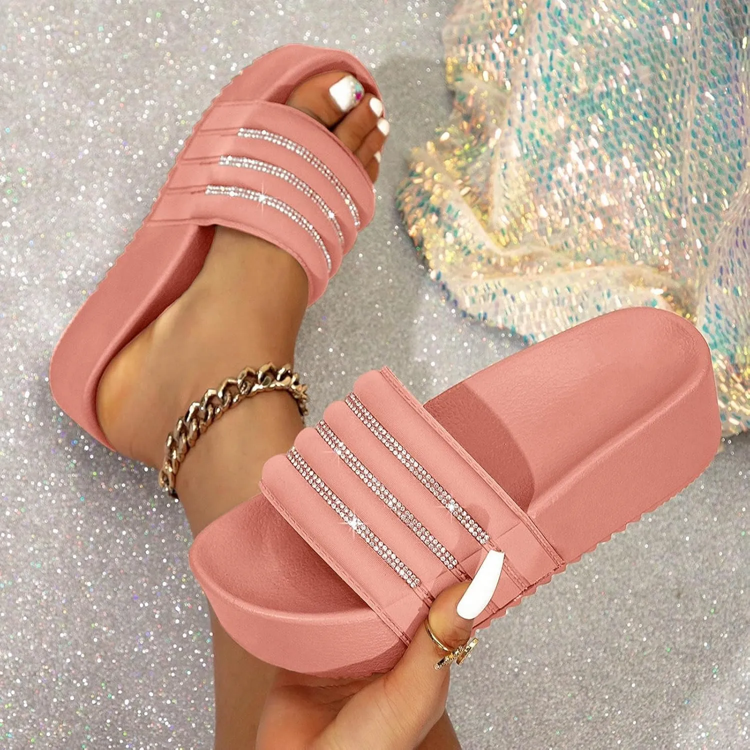 Bathroom Slippers Men Shower Shoes Women Cloud Slippers for Men Slides for Women Non Slip Beach Bathroom