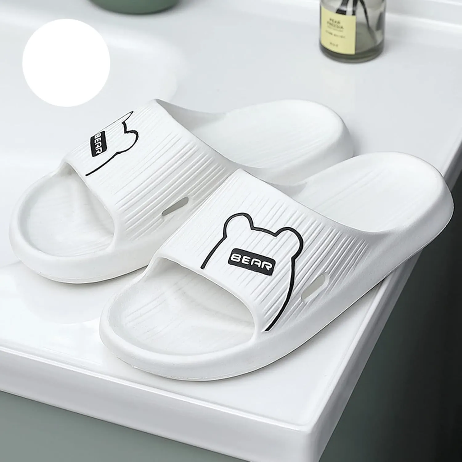 Bathroom Slippers Men Womens Slides Mens Slippers Shower Shoes Women Drainage Hole Gym Soft Sole