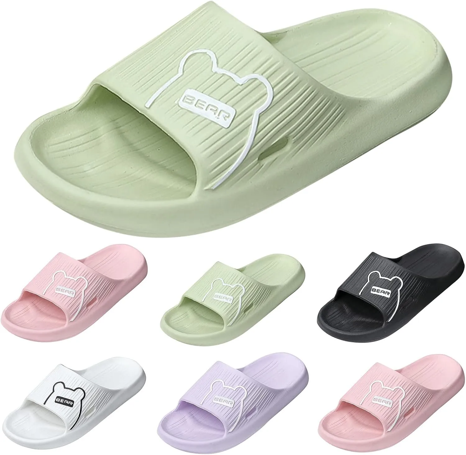Bathroom Slippers Men Womens Slides Mens Slippers Shower Shoes Women Drainage Hole Gym Soft Sole