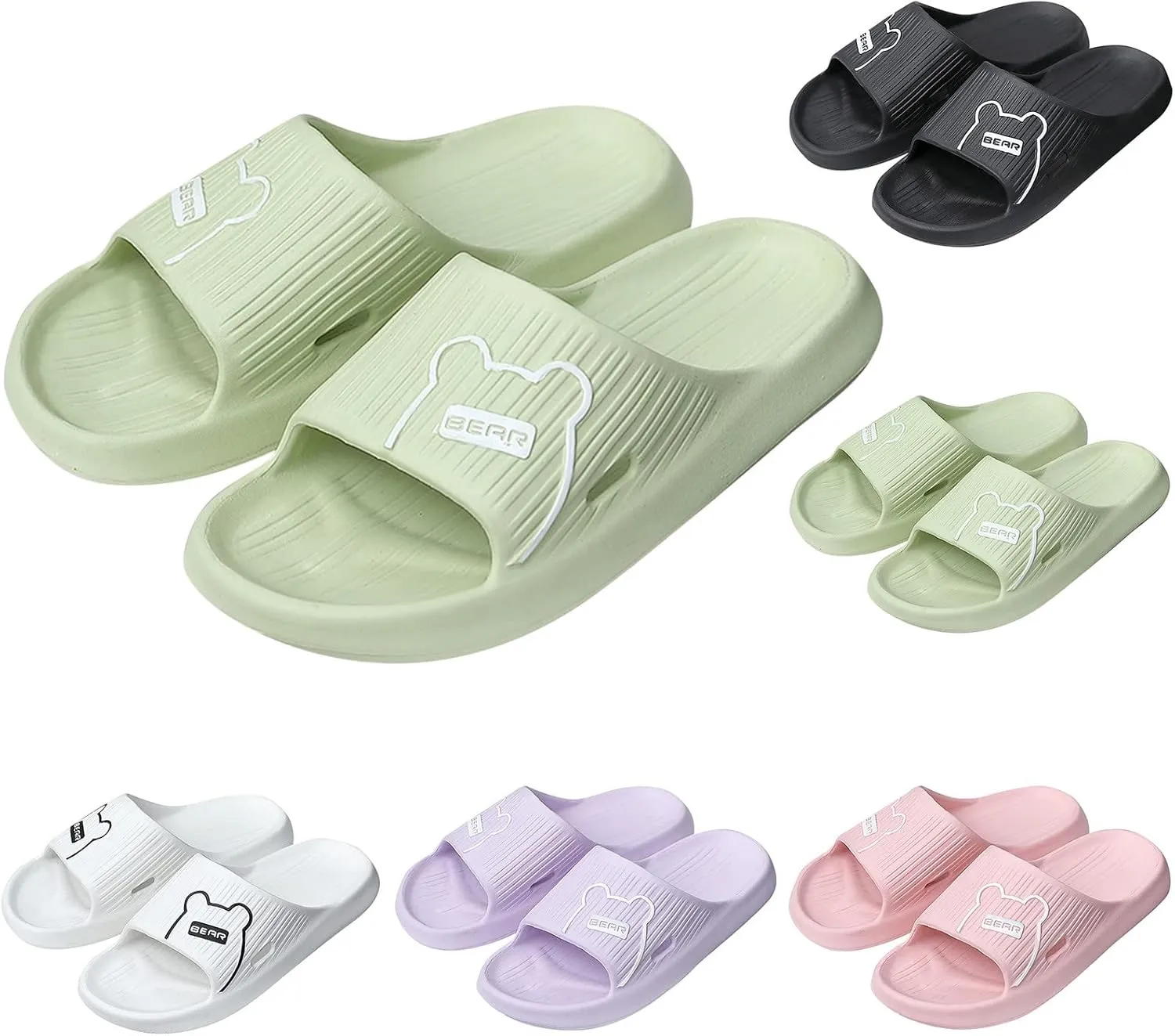 Bathroom Slippers Men Womens Slides Mens Slippers Shower Shoes Women Drainage Hole Gym Soft Sole
