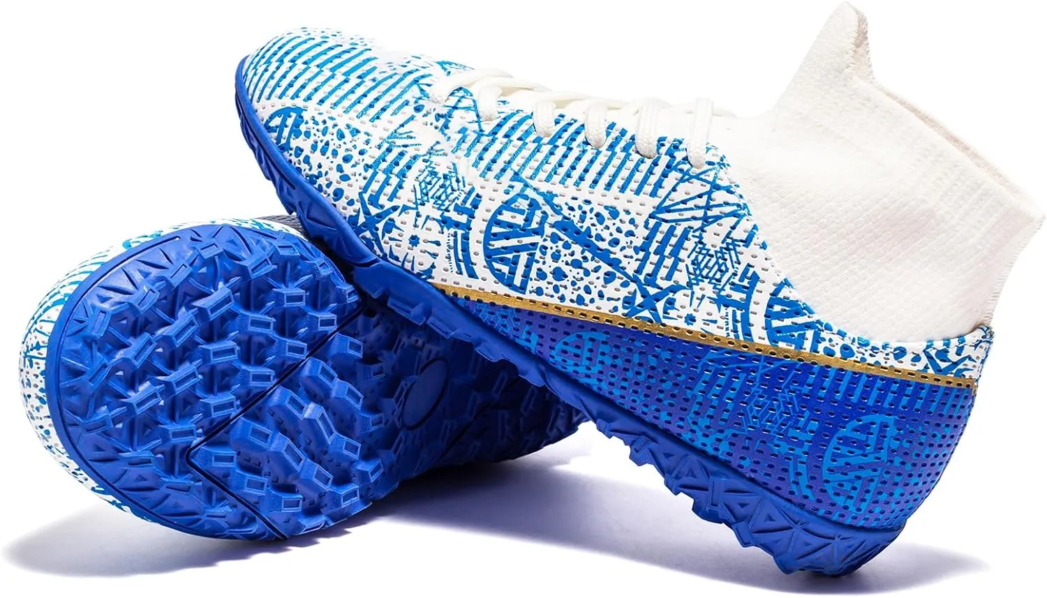 Boys Girls Indoor Turf Soccer Shoes Slip on Soccer Cleats