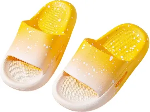 Cloud Slides for Kids Comfy Soft Cushioned Slides Fashion Gradient Color Cartoon Slippers Slip On Beach Slide