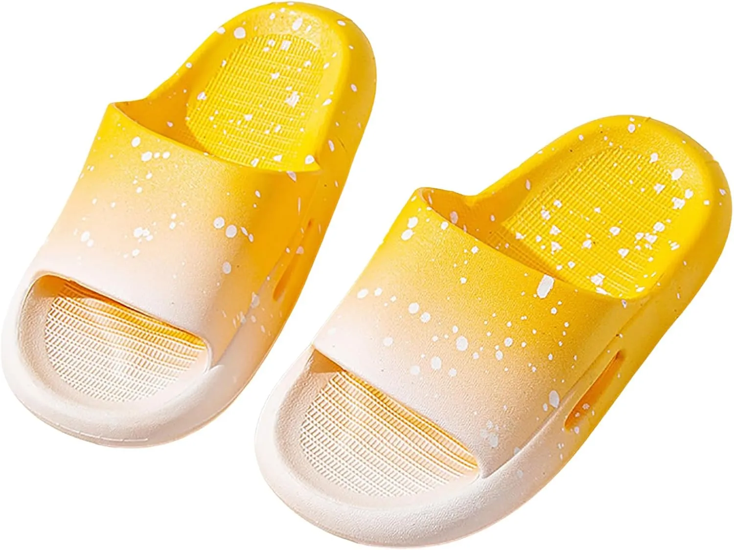 Cloud Slides for Kids Comfy Soft Cushioned Slides Fashion Gradient Color Cartoon Slippers Slip On Beach Slide