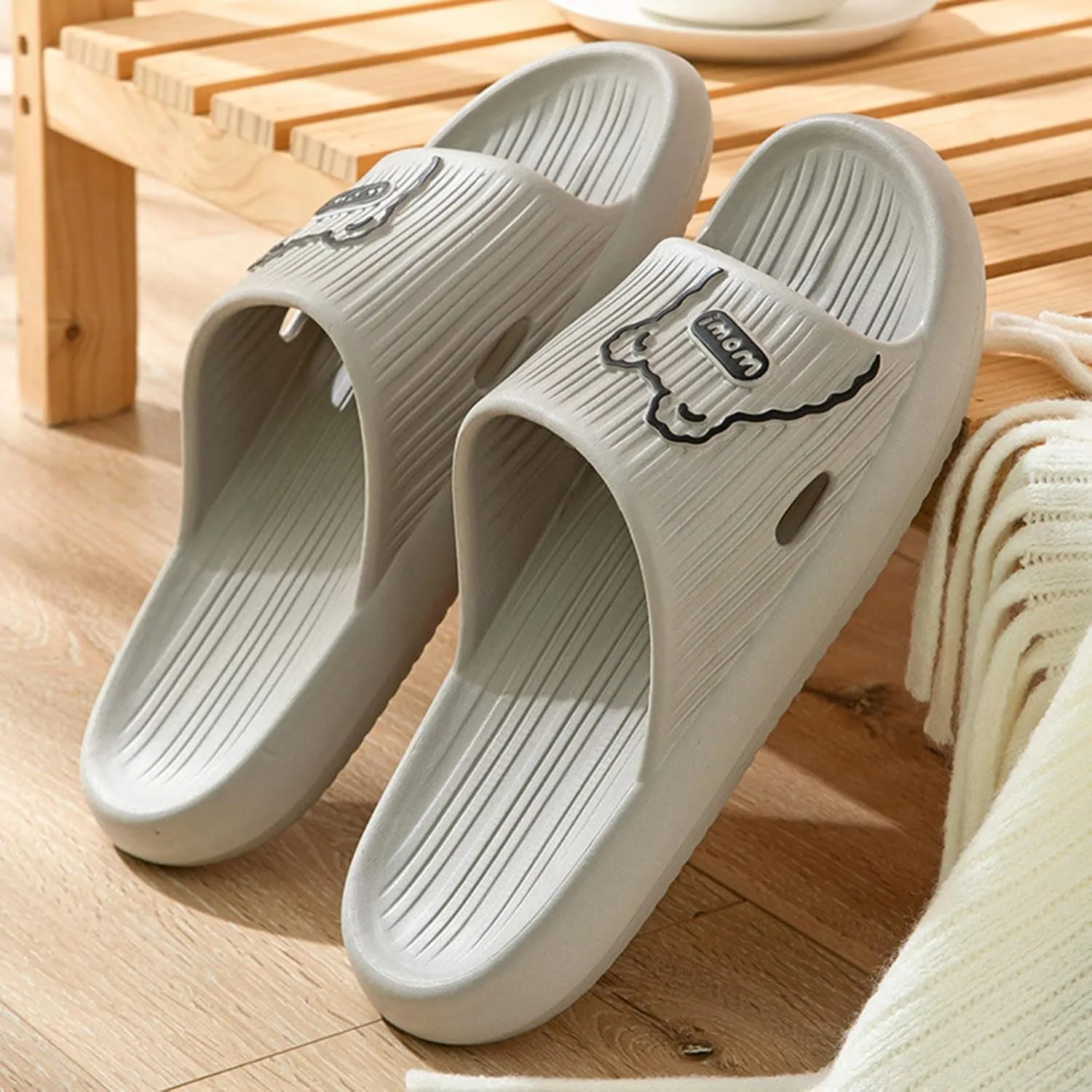 Cloud Slippers for Men Womens Slides Bathroom Slippers Men Slides for Women Lightweight Spa Public