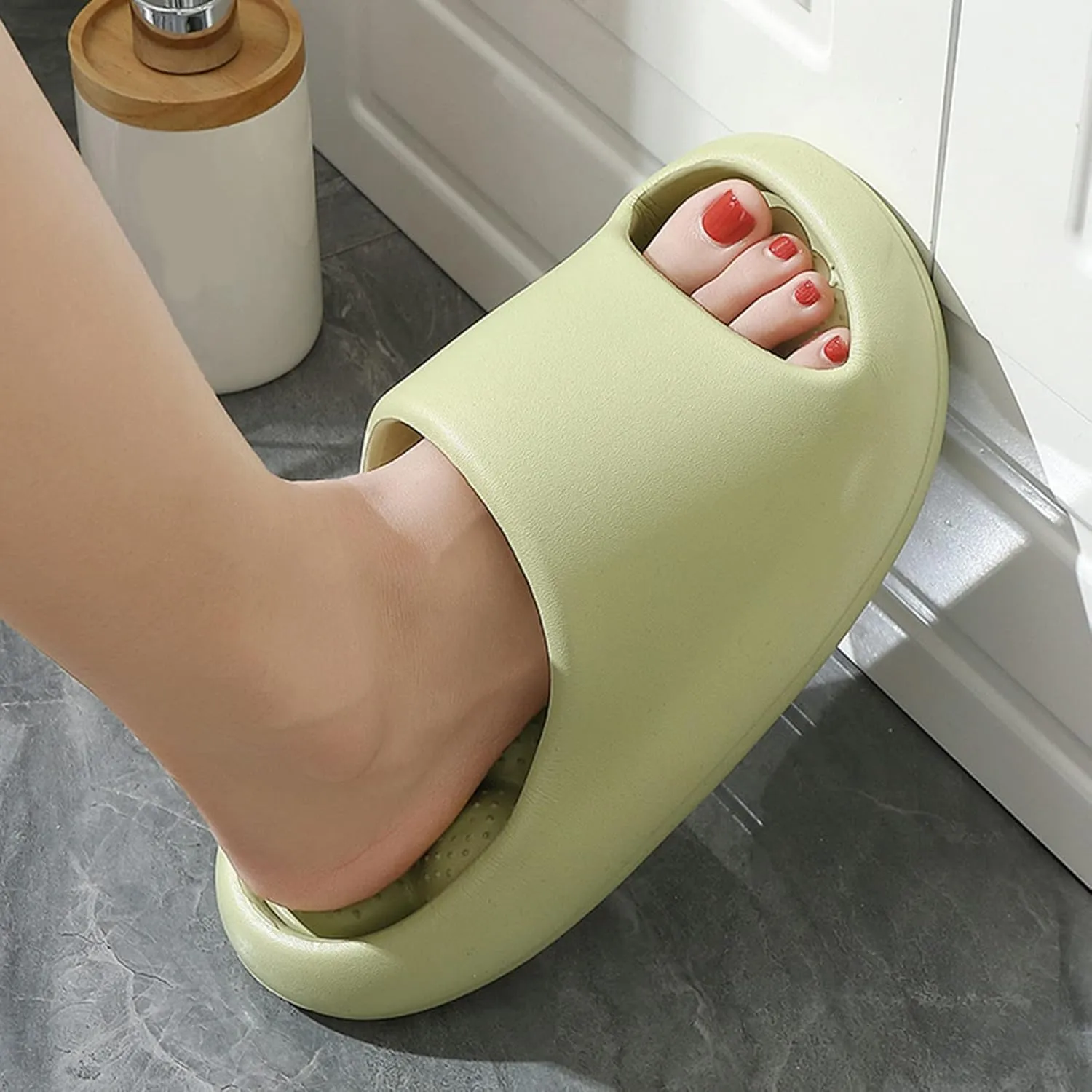 Cloud Slippers for Women Open Toe Shower Shoes Bathroom Sandals Open Toe Shower Shoes Shower Slides for Women