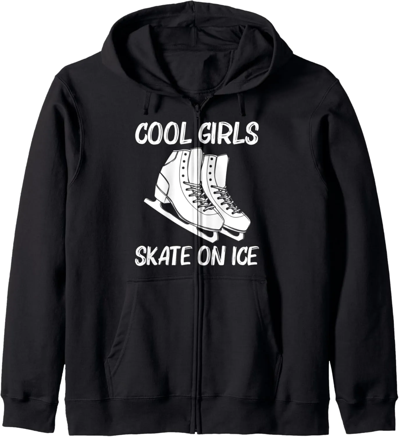 Cool Figure Skating For Girls Kid Spin Jump Ice Skate Skater Zip Hoodie