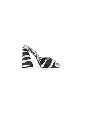 Devon Zebra Striped Mules