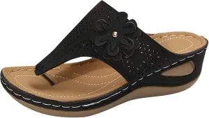 Eduavar Sandals Women Soft Cushion Footbed Arch Support Flip Flop Comfortable Casual Summer Beach Lightweight Thong Sandals