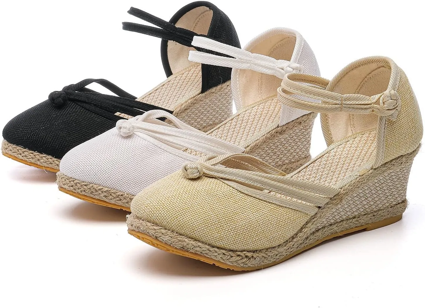 Eduavar Womens Sandals Summer Wedge Orthopedic Sandals with Arch Support Closed Toe Platform Ankle Strap Beach Walking Shoes