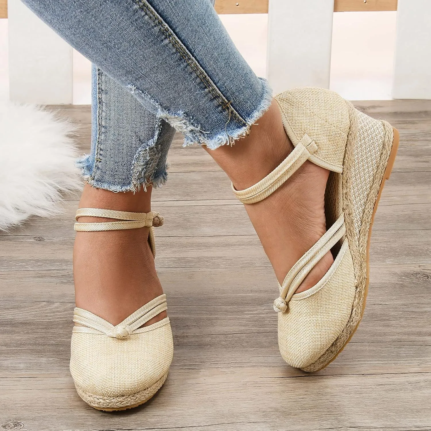 Eduavar Womens Sandals Summer Wedge Orthopedic Sandals with Arch Support Closed Toe Platform Ankle Strap Beach Walking Shoes