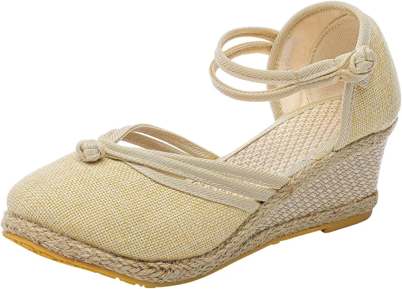 Eduavar Womens Sandals Summer Wedge Orthopedic Sandals with Arch Support Closed Toe Platform Ankle Strap Beach Walking Shoes
