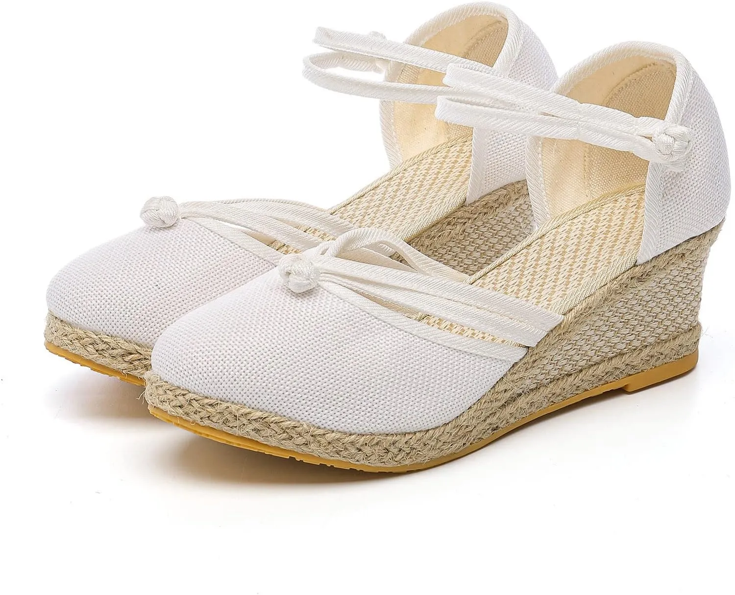 Eduavar Womens Sandals Summer Wedge Orthopedic Sandals with Arch Support Closed Toe Platform Ankle Strap Beach Walking Shoes