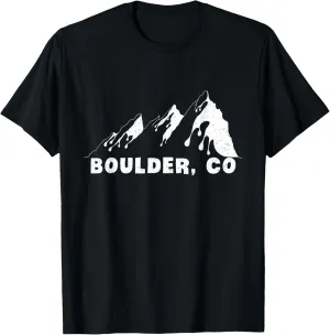 Flatirons Boulder Colorado Climbing Hiking Travel Souvenir T-Shirt