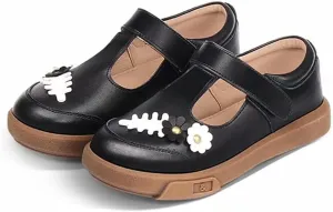 Genuine Leather Girls Mary Jane Shoes Round Toe Little Girls Party Dress Princess Casual Flats Shoes
