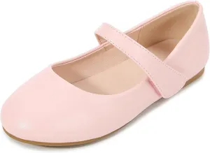Girls Closed Toe Mary Jane Flat Big Kids School ??niform Dress Low Heel Princess Hook And Loop Dress Shoes