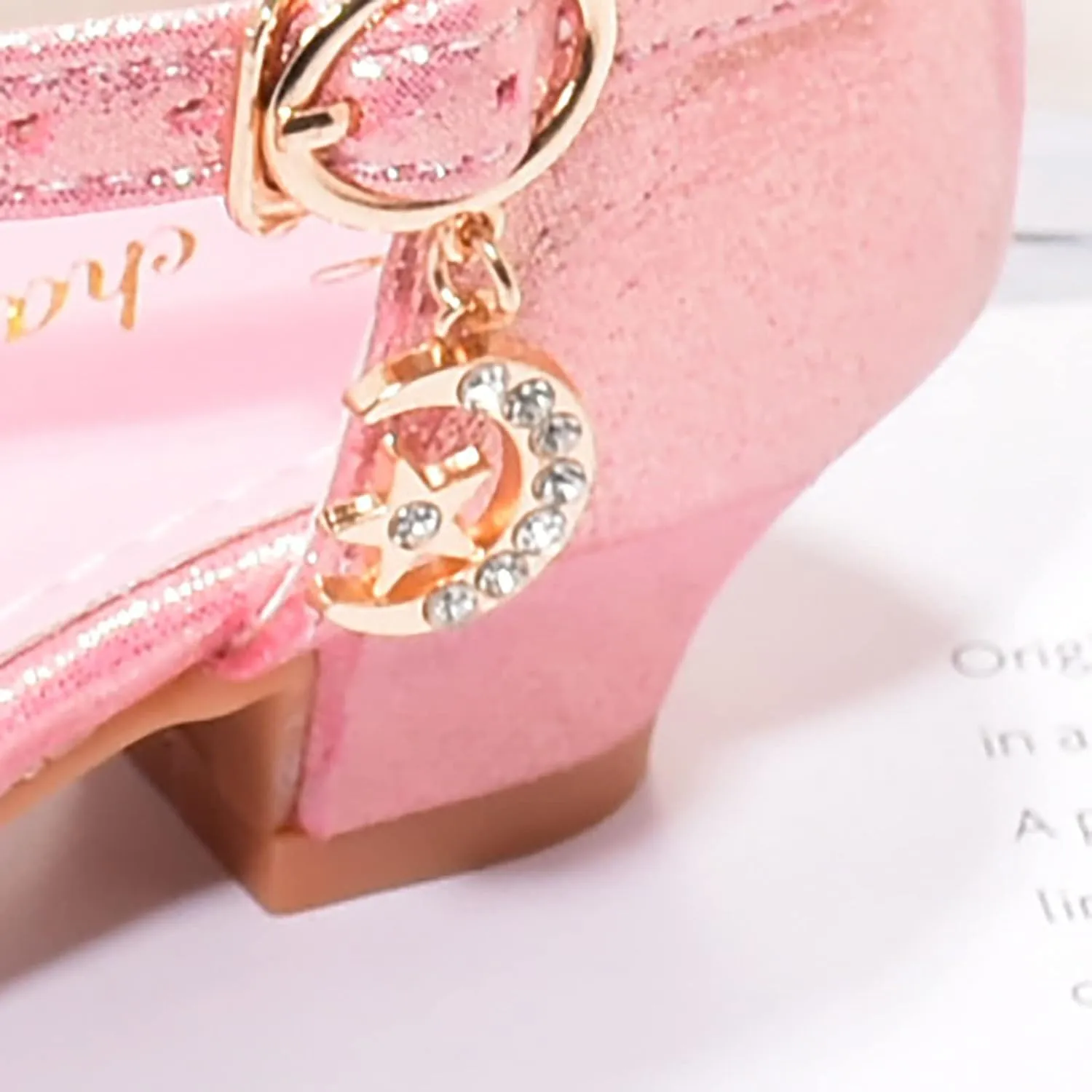 Girls Dress Adorable parkle Mary Jane Heel for Wedding Party Little/Big Kids Ankle Strap Ballerina Flat
