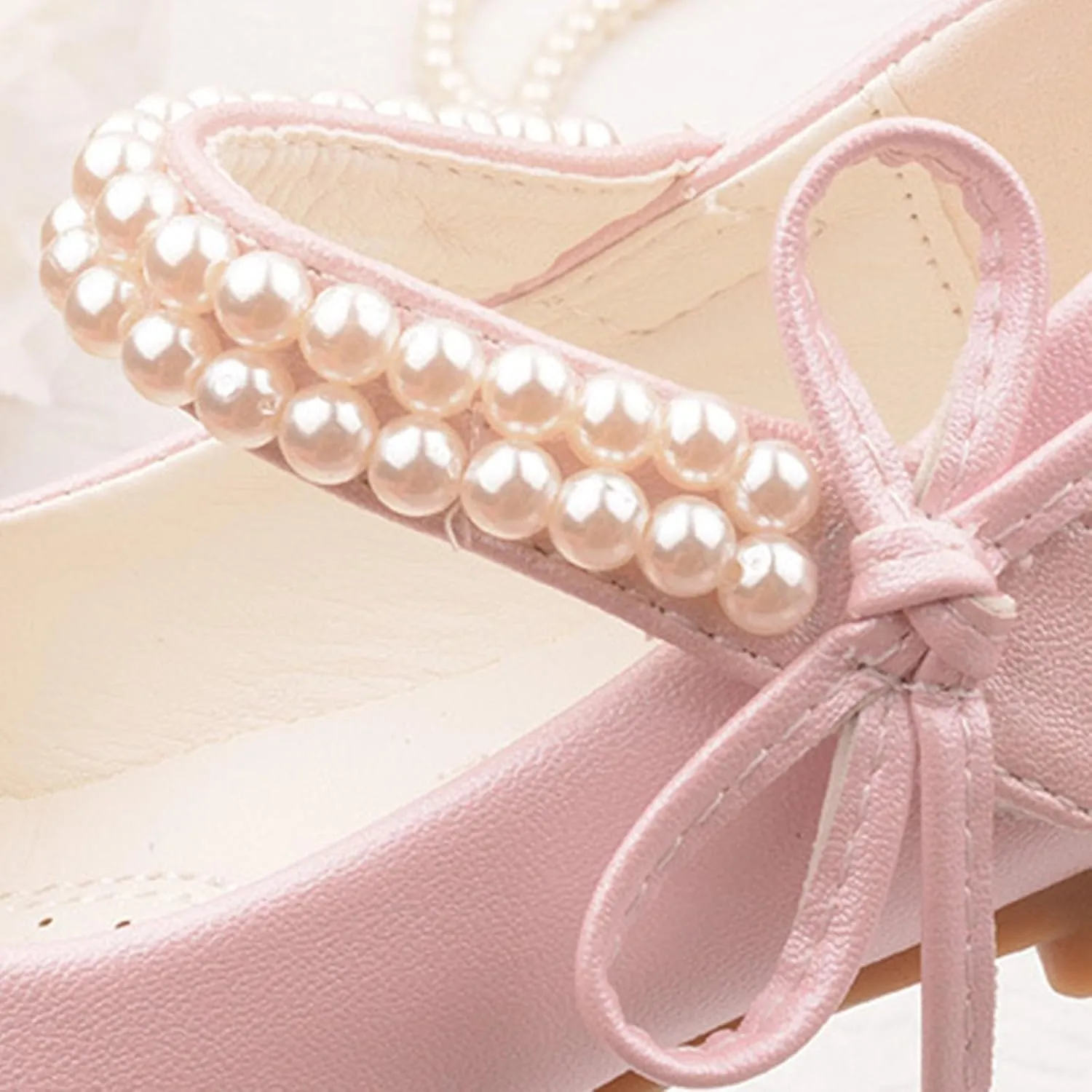 Girls Dress Mary Jane Pearl Ballet Soft Sole Flat Toddler/Big Kids Wedding Party School Princess Flower Shoes