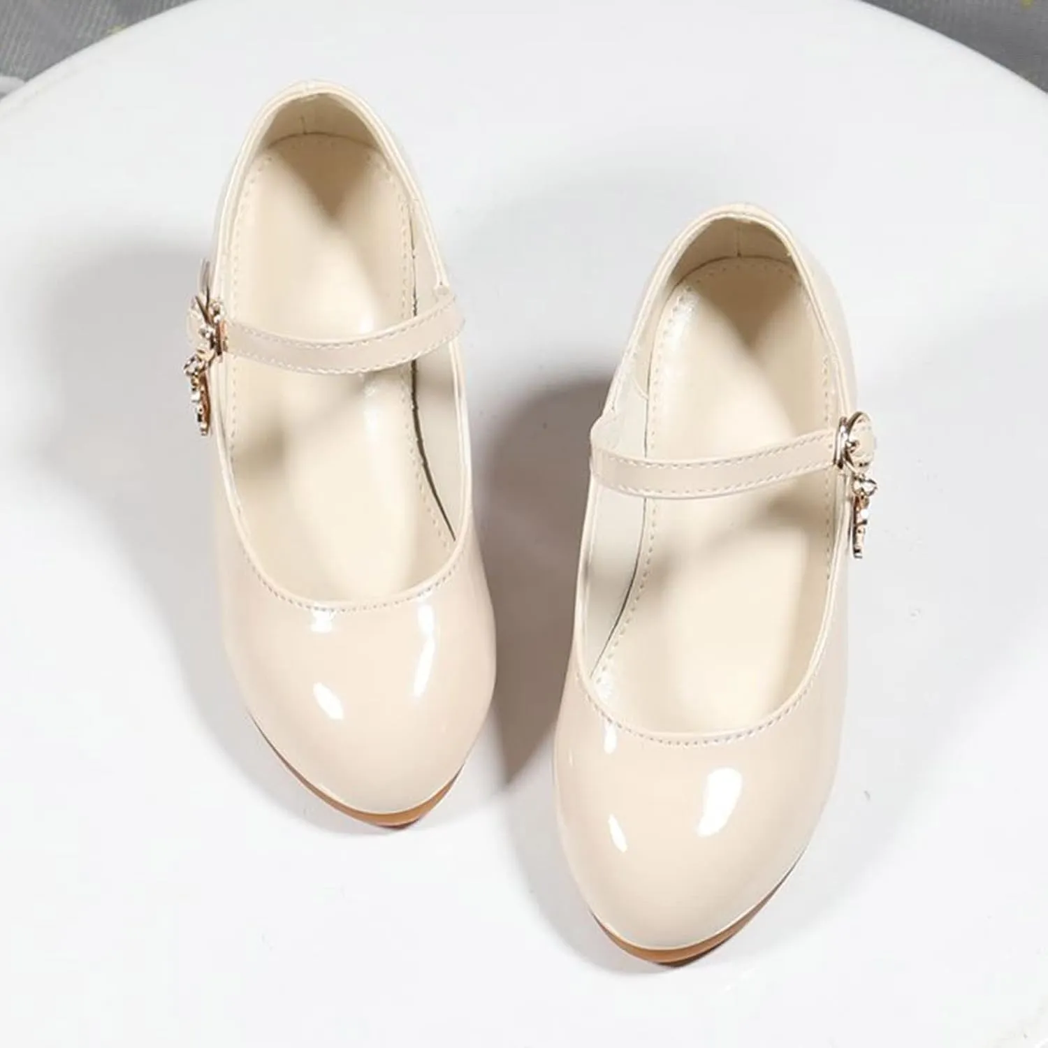 Girls Low Heels Dress Shoes with Ankle Strap Mary Jane School Wedding Pary Pump Shoes for Girl Sneaker 10