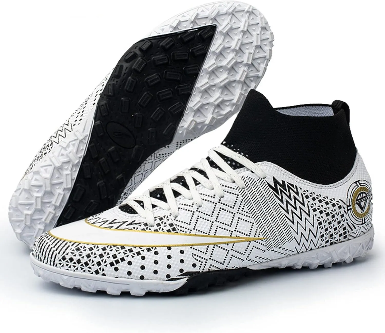 Indoor Soccer Shoes Kids High Top Soft Lightweight,Soccer Cleats Mens Non-Slip Durable,Soccer Shoes Breathable Comfortable