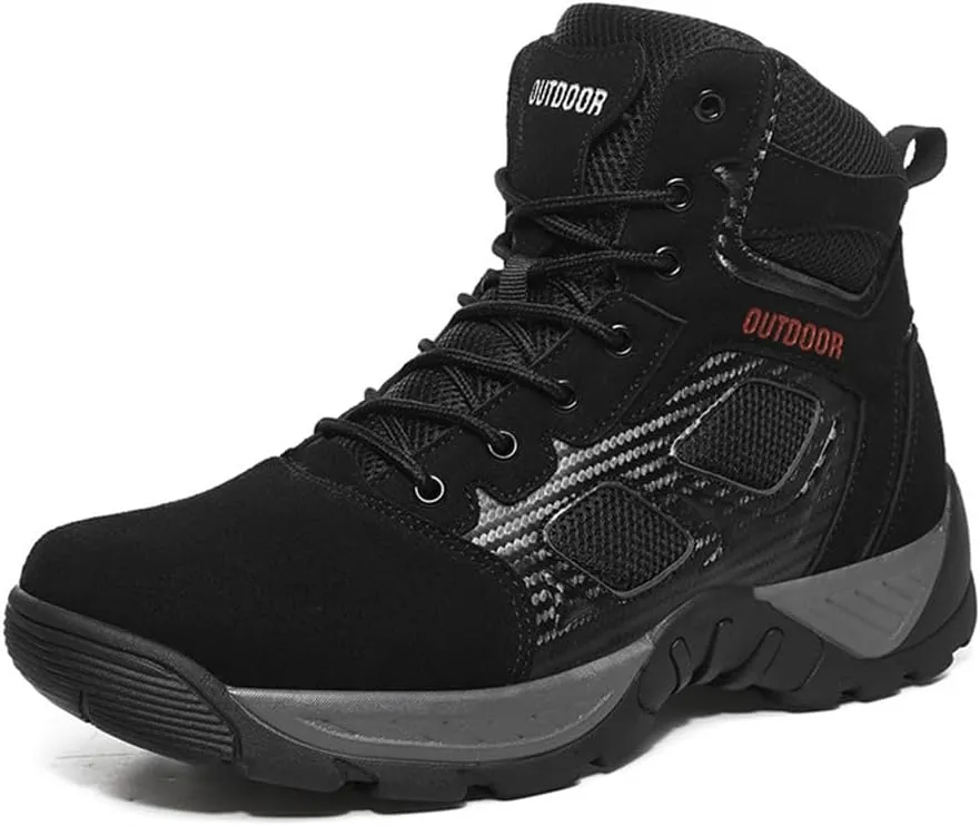 Kervaky Men's military boots, tactical boots, breathable boots, high top hiking boots, combat boots, outdoor desert boots