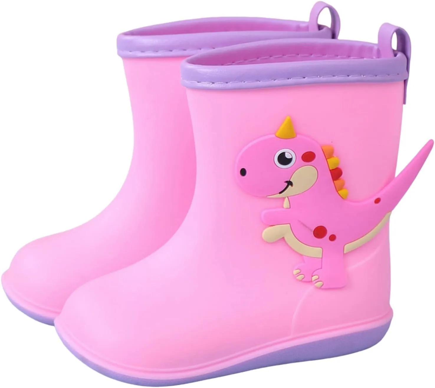 Kids Rain Boots for Girls Boys Toddler Waterproof Rubber Boots Cute Dinosaur Printed Water Boots Baby Infant Snow Boots