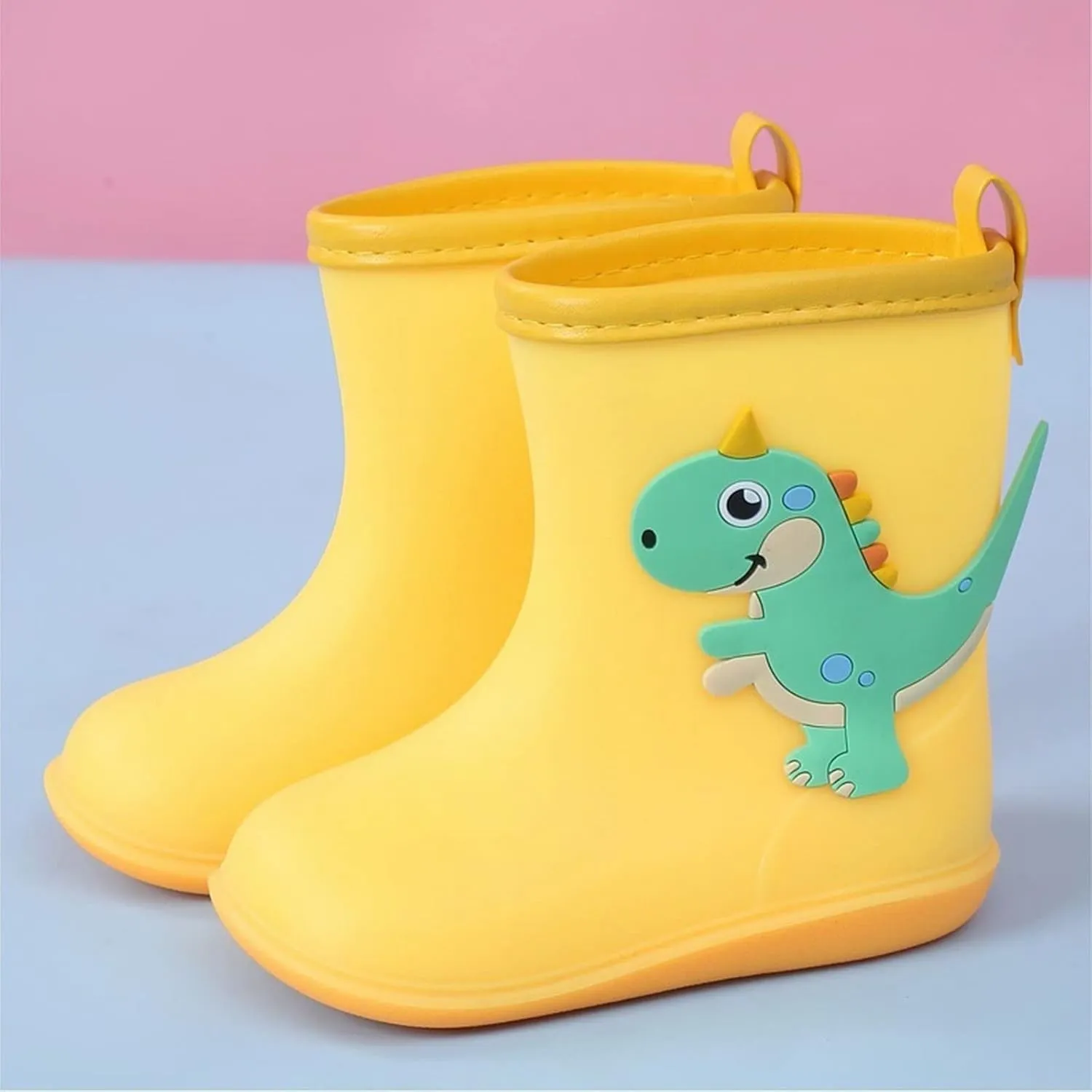 Kids Rain Boots for Girls Boys Toddler Waterproof Rubber Boots Cute Dinosaur Printed Water Boots Baby Infant Snow Boots