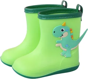 Kids Rain Boots for Girls Boys Toddler Waterproof Rubber Boots Cute Dinosaur Printed Water Boots Baby Infant Snow Boots