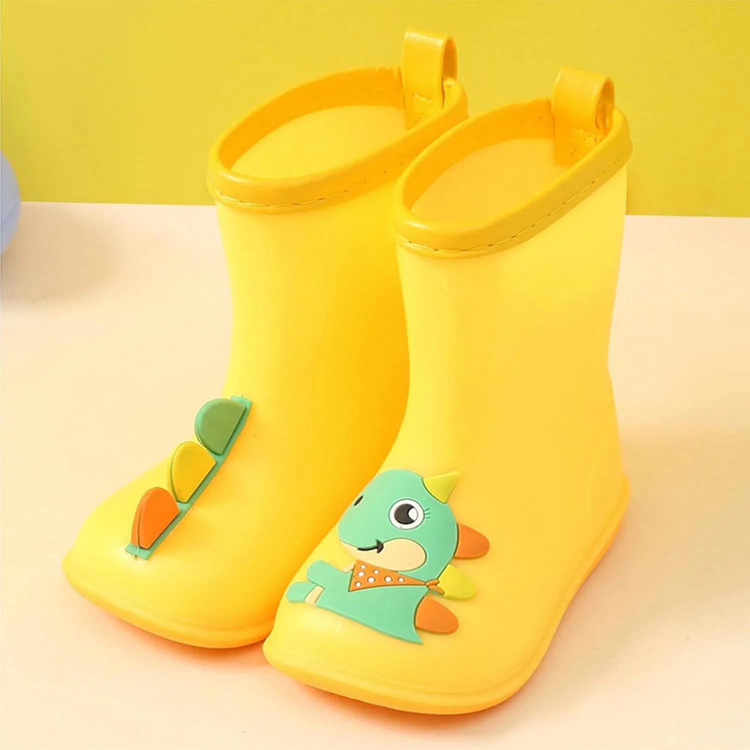 Kids Toddler Rain Boots for Girls Boys Dinosaur Cartoon Waterproof Rain Shoes Patterns Boot with Easy Baby Girl Boots