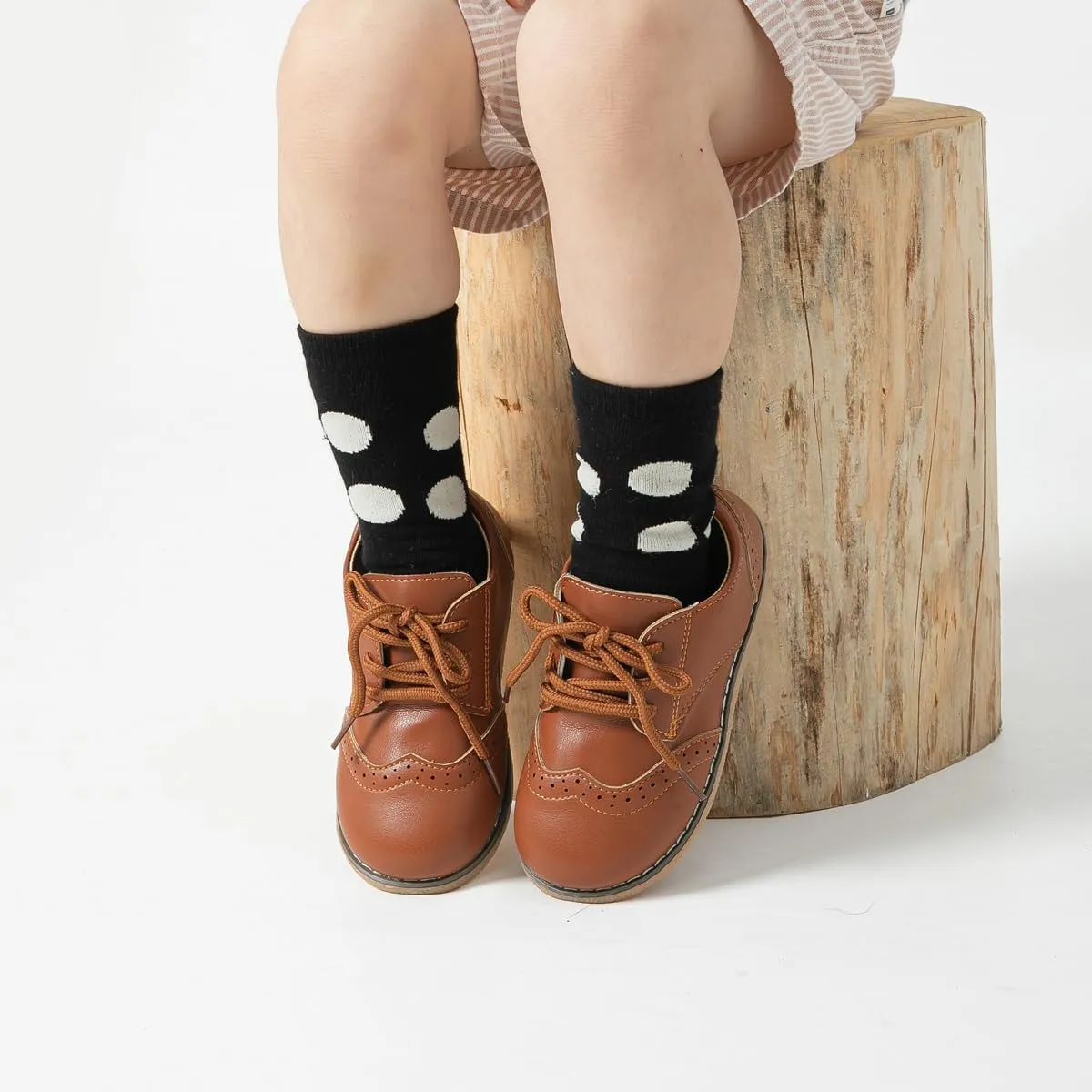 KIDSUN Toddler Boy??s Girl??s Dress Shoes Comfort Lace-Up Oxford School Uniform Shoes Loafer Flats (Toddler/Little Kid) E-Black