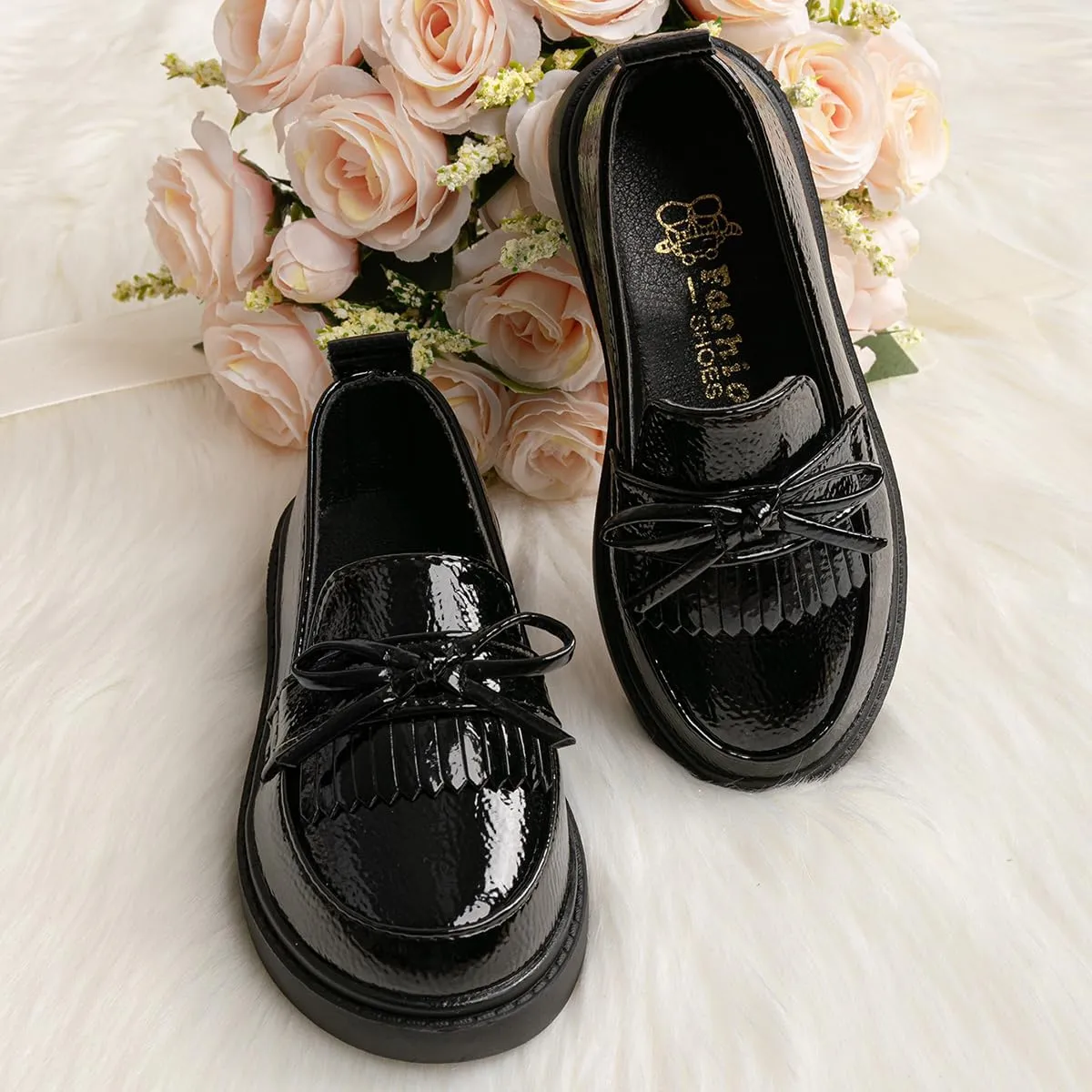 KIDSUN Toddler Boy??s Girl??s Dress Shoes Comfort Lace-Up Oxford School Uniform Shoes Loafer Flats (Toddler/Little Kid) E-Black