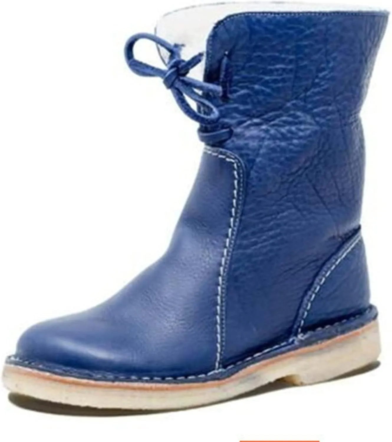 Ladmiple Snow Boots For Women Cute High Top Winter Ankle Booties Slip on Warm Comfortable Fur Lined Mid Calf Walking Shoes