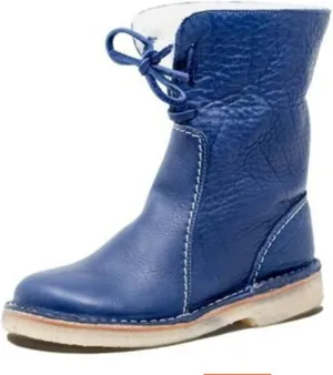 Ladmiple Snow Boots For Women Cute High Top Winter Ankle Booties Slip on Warm Comfortable Fur Lined Mid Calf Walking Shoes
