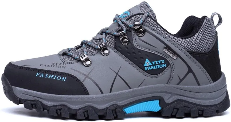 LEADER SHOW Men's Casual Walking Sneakers Breathable Outdoor Hiking Climbing Work Shoes