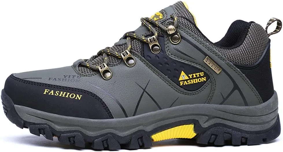 LEADER SHOW Men's Casual Walking Sneakers Breathable Outdoor Hiking Climbing Work Shoes