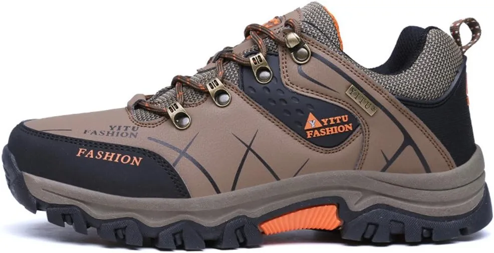 LEADER SHOW Men's Casual Walking Sneakers Breathable Outdoor Hiking Climbing Work Shoes