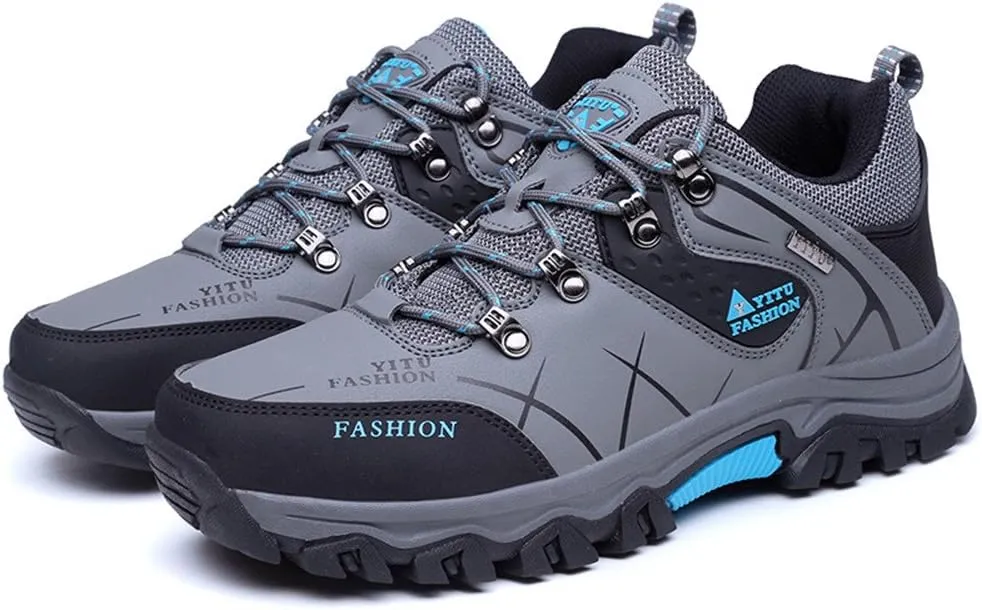 LEADER SHOW Men's Casual Walking Sneakers Breathable Outdoor Hiking Climbing Work Shoes