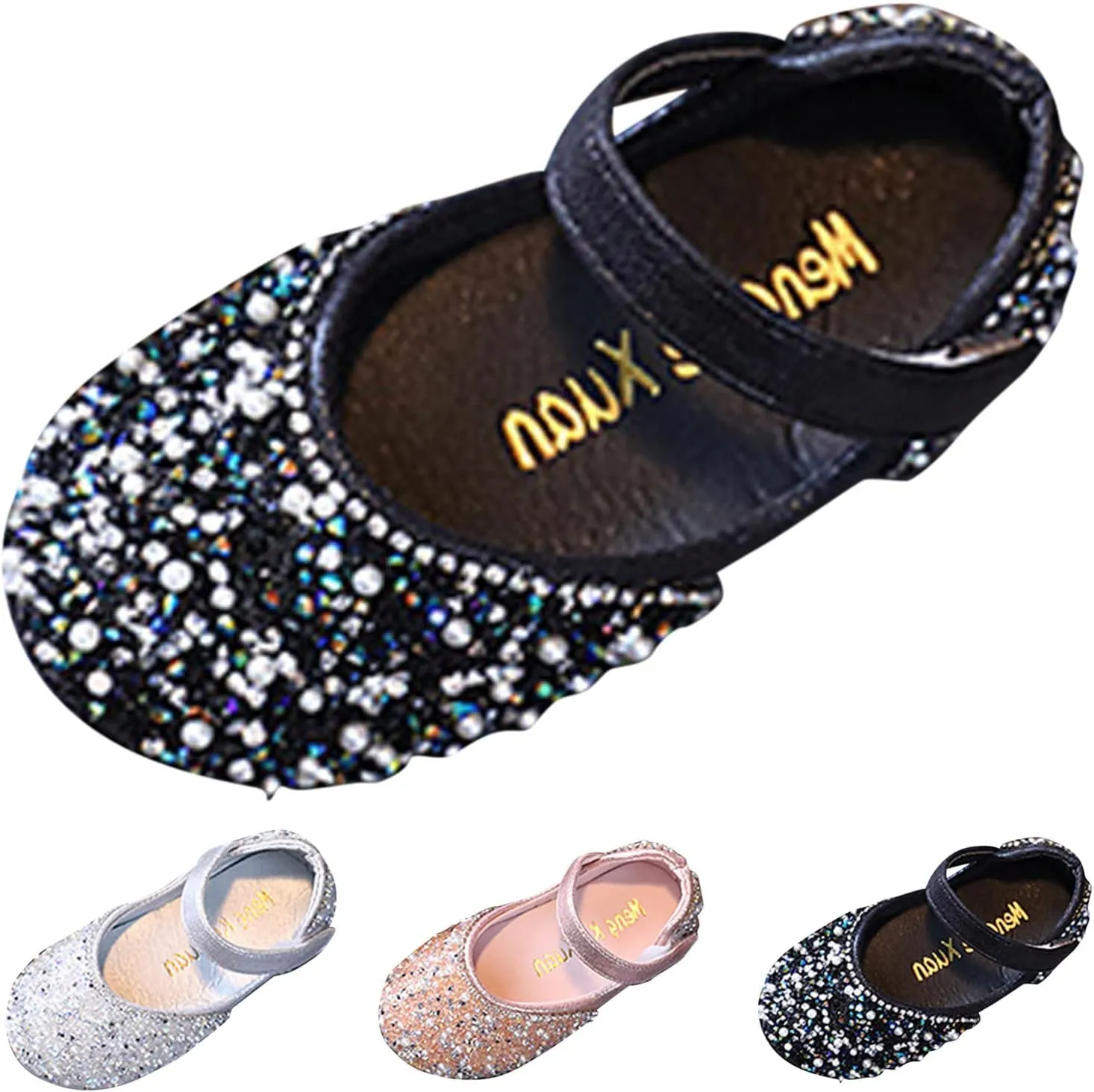 Little Girls Dress Shoes Toddler Dress Shoes Flower Girl Shoes for Weeding Toddler Ballet Flat Mary Jane Shoes