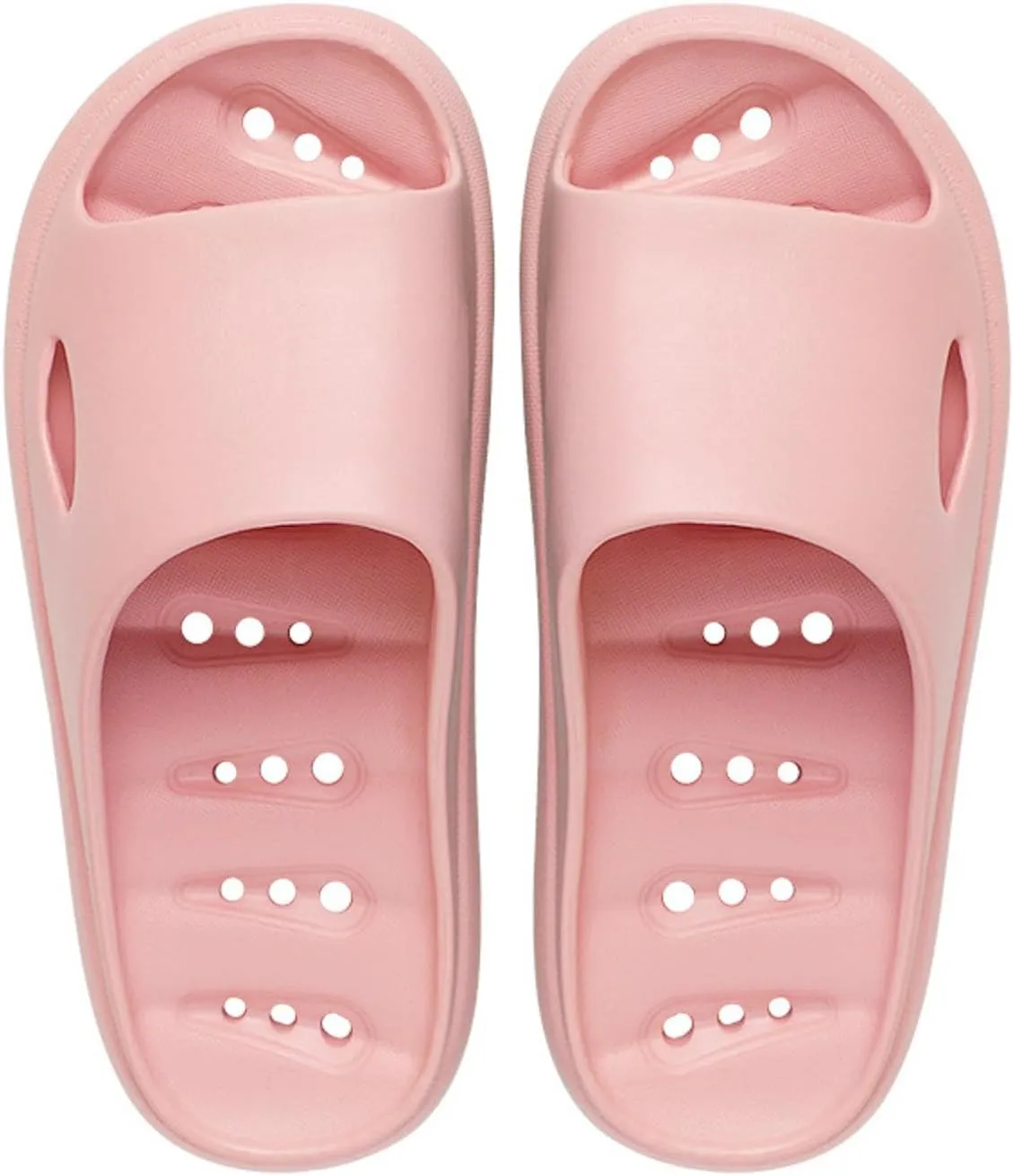 Men and Women Same Couples Quick Drying Slip Leakage Thick Soled Soft Soled Solid Womens Slippers Open Toe