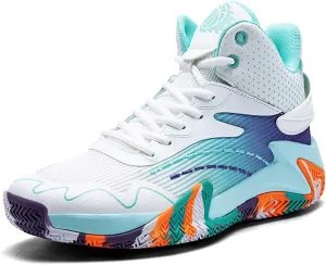 Men Basketball Shoes Casual Shoes Walking Shoes (12,Purple)(White,7)