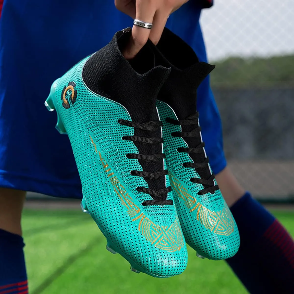 Men's and women's indoor/outdoor football boots shoes men's socks spikes football outdoor professional training splint shoes sports competition sports shoes, training TF/AG