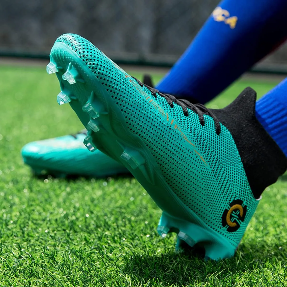Men's and women's indoor/outdoor football boots shoes men's socks spikes football outdoor professional training splint shoes sports competition sports shoes, training TF/AG