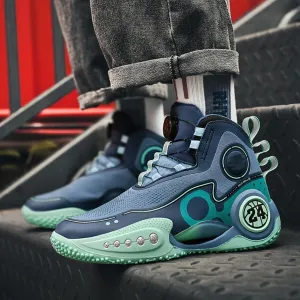 Mens Basketball Shoes Non Slip Sneakers Professional Basketball Sports Shoes for Men Running Shoes (Blue,8)
