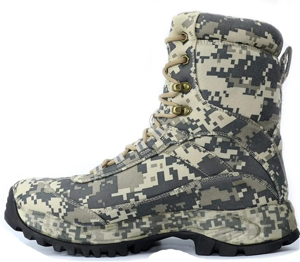 Men's Camping Climbing Boots, Outdoor Tactical Sport Shoes, Non-Slip Waterproof Mountain Hunting Boots