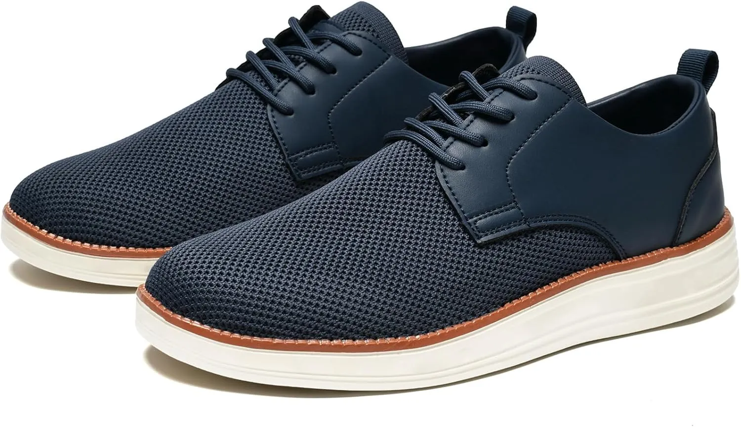 Men's Casual Dress Oxfords Shoes Breathable Knit Leisure Fashion Sneakers Lightweight Comfortable Walking Shoes