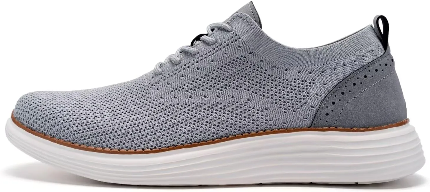 Men's Casual Dress Oxfords Shoes Mesh Lightweight Breathable Fashion Sneakers Business Walking Shoes