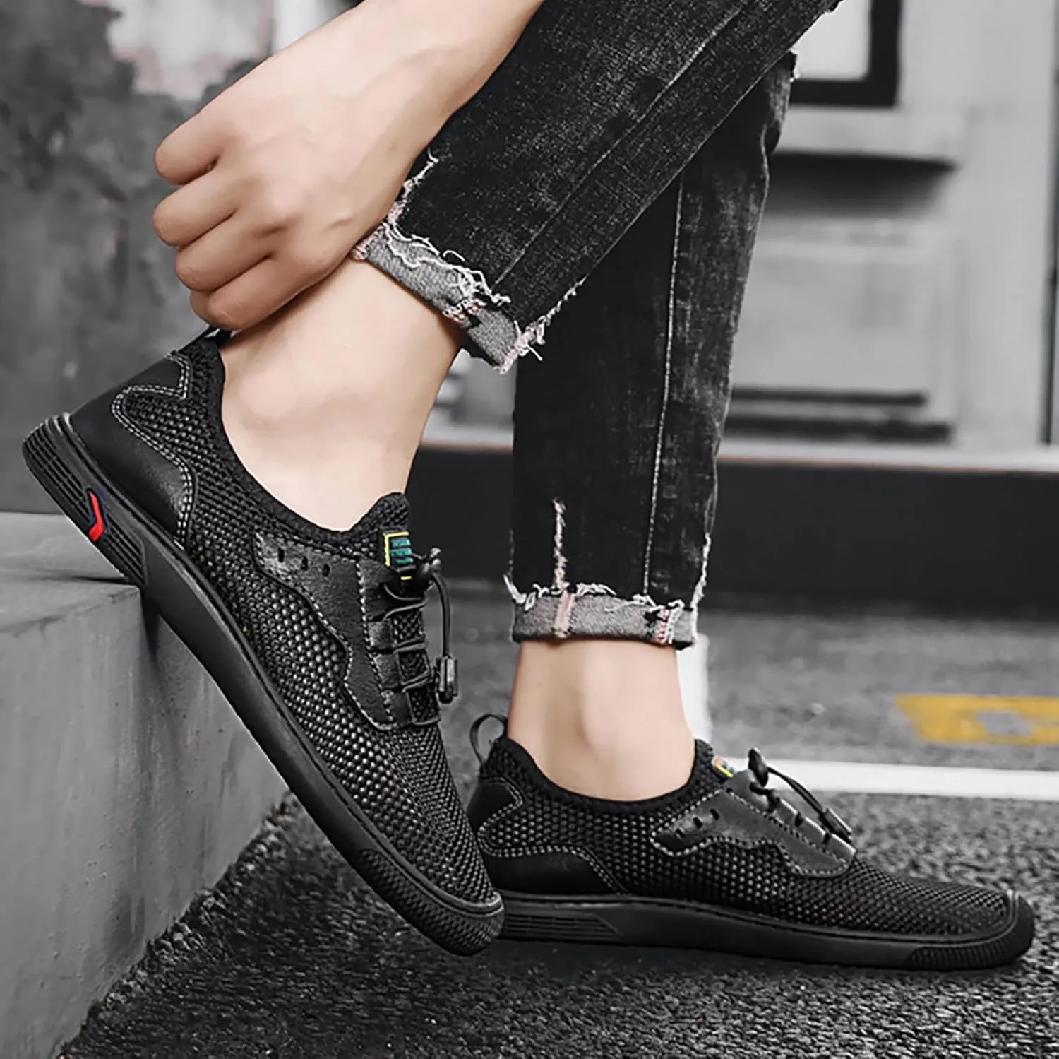 Men's Casual Mesh Sneaker Anti Slip Hiking Lightweight Breathable New Sports Shoes for Summer Outdoor